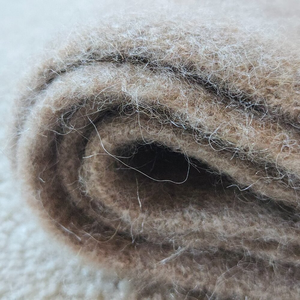 NWOT Sezane Marianne Baby Alpaca Camel Scarf Plush Fuzzy FIRM - Picture 11 of 16